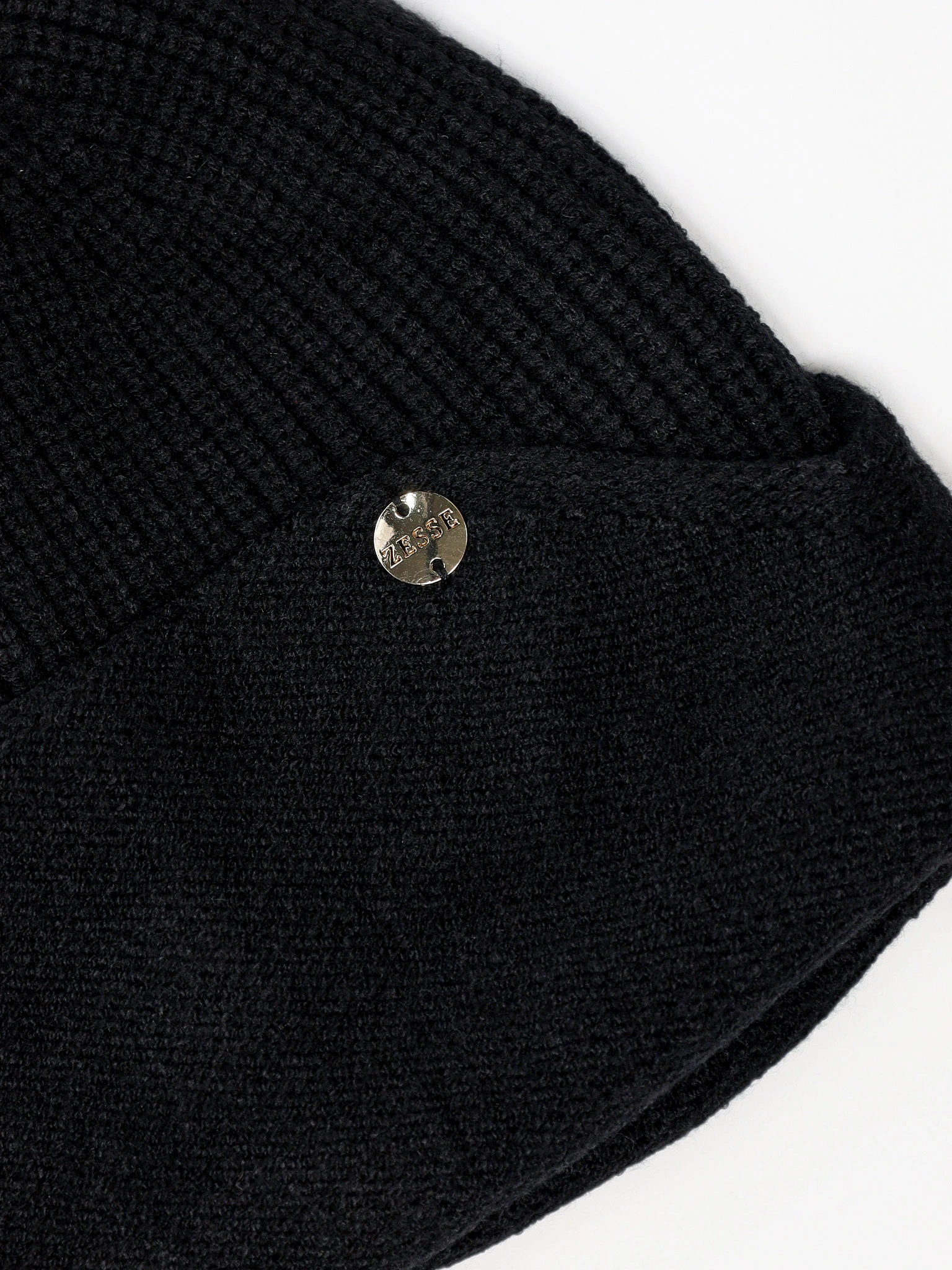 Шапка-бини из смесовой вискозы двойная с отворотом в ассортименте